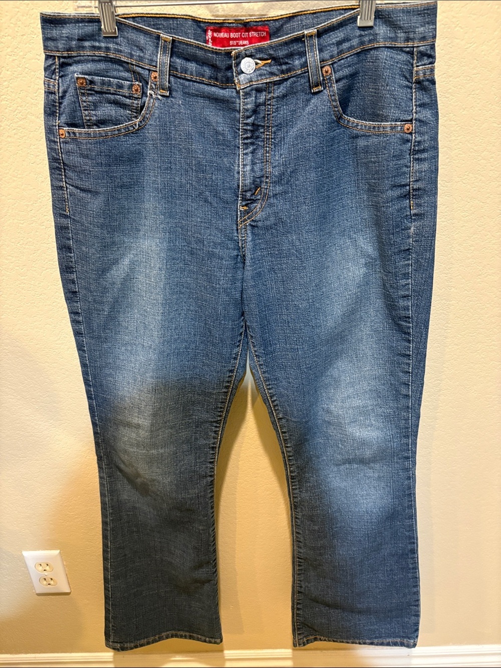 Levi's Women's 515 Nouveau Blue Low Rise Boot Cut Jeans-12 MIS S